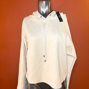NWT Tahari Light Stone Faux Suede Hoodie